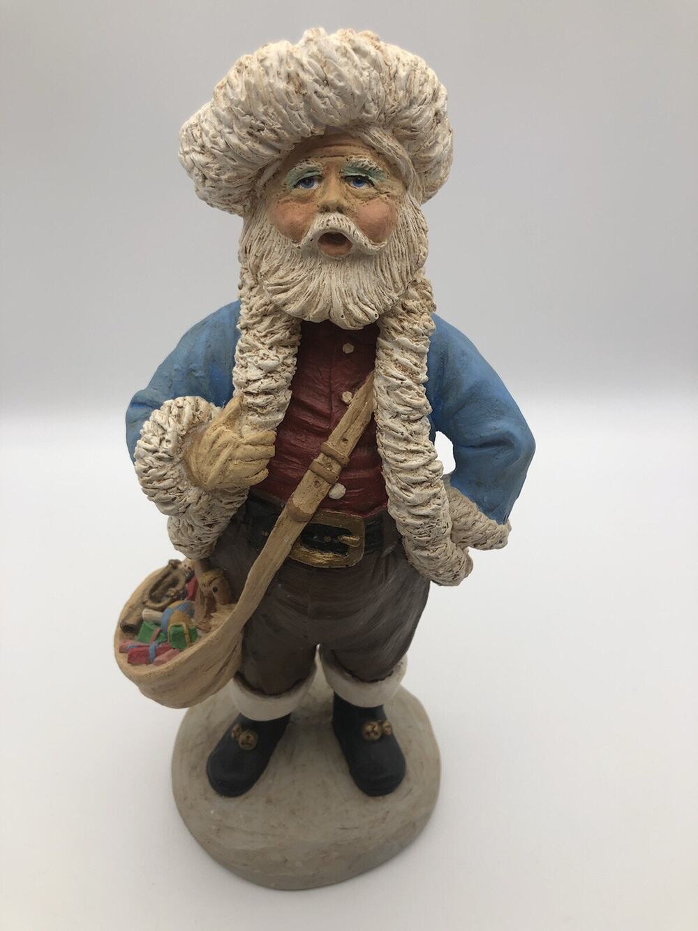 Santa Claus by Florentine Art Studio Vintage Hand Painted Christmas Sculpture